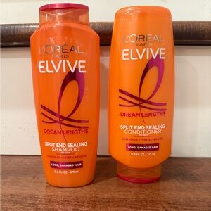 NWT L'Oreal Elvive Dream Lengths Shampoo & Conditioner for Long Damaged Hair